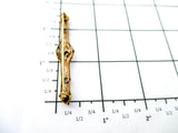 14K Gold, Platinum Diamond and Sapphire Antique Bar Brooch Pin