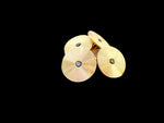 Larter & Sons 14K Yellow Gold Cufflinks Blue Sapphire Centers