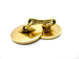 Larter & Sons 14K Yellow Gold Cufflinks Blue Sapphire Centers