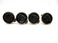 Victorian Intaglio Cuff Buttons - 1800s Cufflinks