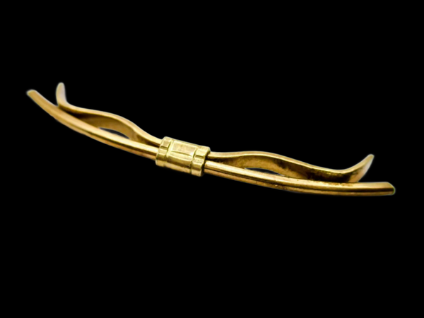 Krementz Gold Tone Collar Bar, 1940s collar clip