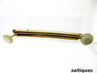 Antique Double Pin Collar Bar, very rare mother of pearl collar holder - saltiques.com