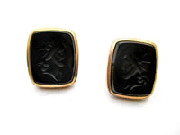 Victorian Cuff Buttons - 1800s Soldier Cufflinks