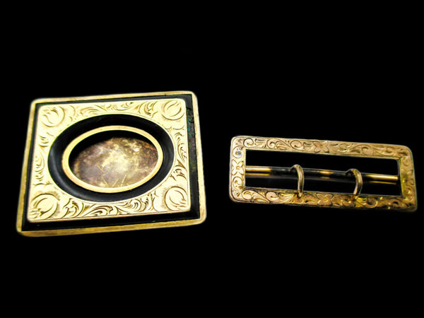 Victorian Georgian Antique Repair Parts, Brooch and Buckle