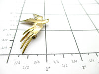 Handmade Sterling Flying Dove Brooch - Vintage Vermeil