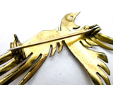 Handmade Sterling Flying Dove Brooch - Vintage Vermeil