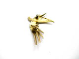 Handmade Sterling Flying Dove Brooch - Vintage Vermeil